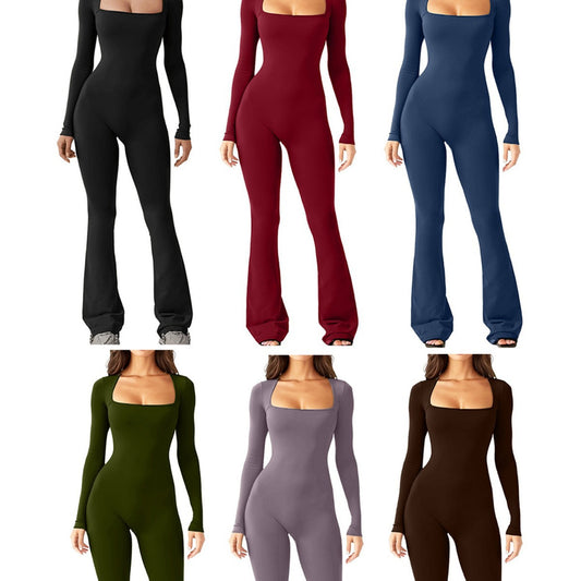 Damen Overall mit langen Ärmeln und weitem Bein Stalluxe
