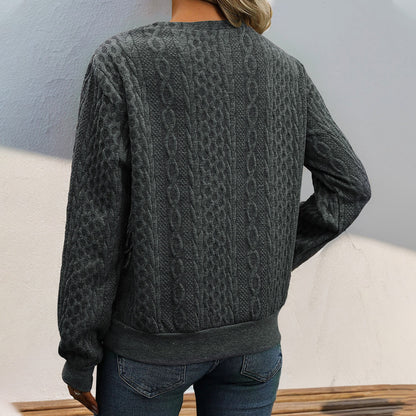 Damen Strickpullover mit dekorativen Knöpfen Stalluxe