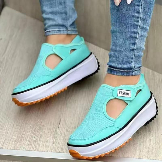 Damen trendige Slip-On Sneakers mit rutschfester Sohle und atmungsaktiver Mesh-Oberfläche Stalluxe