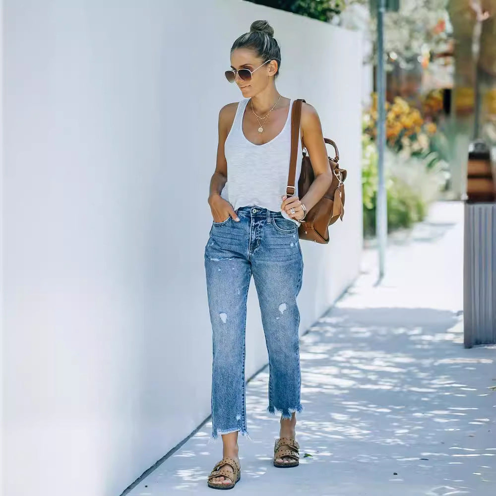Damen Skinny High-Waist Jeans Stalluxe