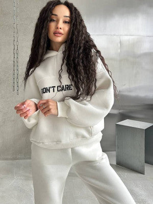 Damen Oversized Sweatshirt mit prägnantem Schriftzug Stalluxe Weiß