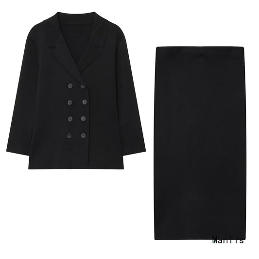 Damen modische Doppelknopf-Jacke mit elegantem Schnitt und breitem Revers Stalluxe