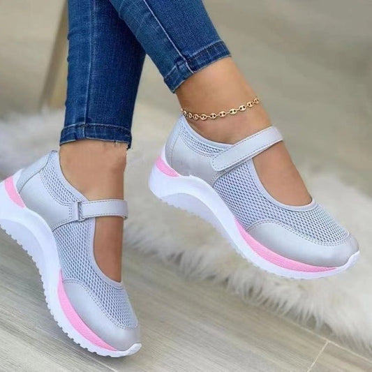 Damen Sportliche Freizeitschuhe mit atmungsaktivem Obermaterial und verstellbarem Riemensystem Stalluxe