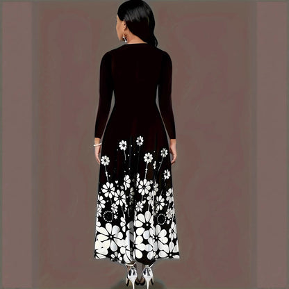 Damen Maxikleid mit floralem Design und praktischen Taschen Stalluxe