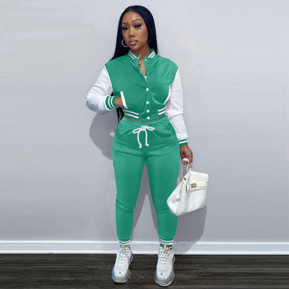 Damen Cozy Cropped Hoodie und Jogginghose Set Stalluxe