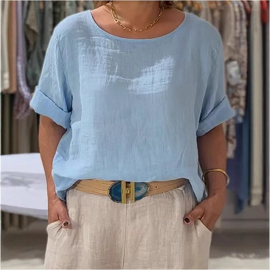 Damen lässige Leinenbluse Stalluxe