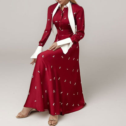 Damen Maxi-Kleid mit eleganter Overlay-Jacke und zarten Applikationen Stalluxe