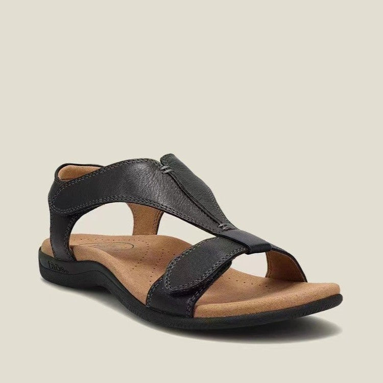 Damen Komfortable Zehentrenner-Sandalen mit verstellbaren Riemen und anatomischem Fußbett Stalluxe