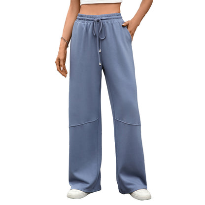 Damen Weite Freizeithose mit elastischem Bund und seitlichen Taschen Stalluxe
