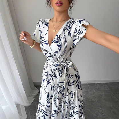 Damen Maxikleid mit floralem Muster Stalluxe