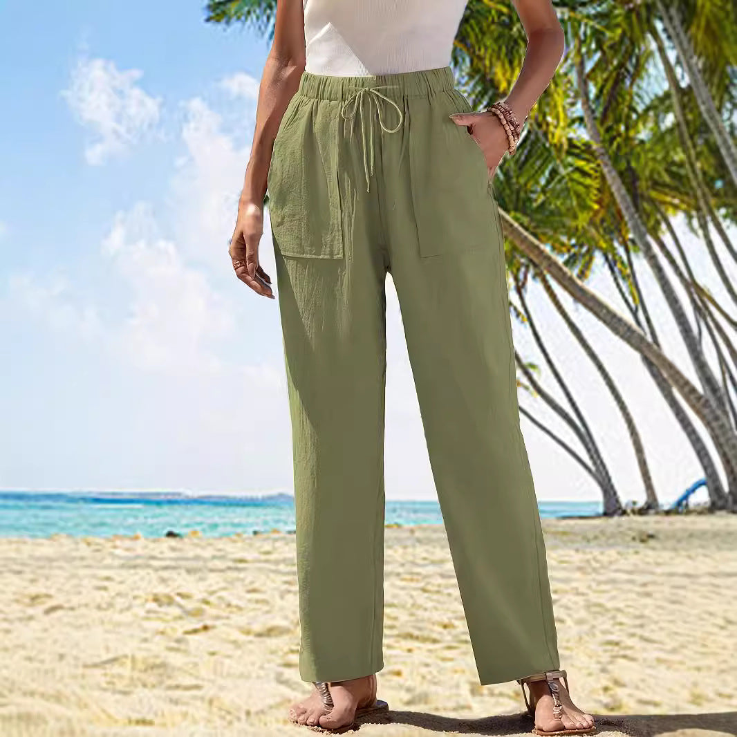 Damen luftige Sommerhose mit praktischen Taschen Stalluxe