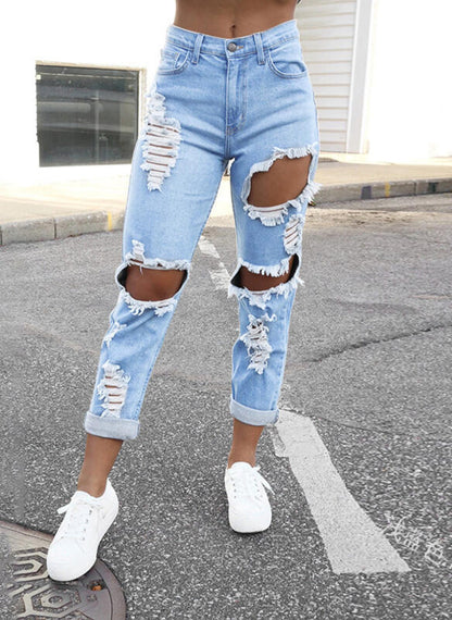Damen Ripped Mom Jeans im lässigen Streetstyle Stalluxe