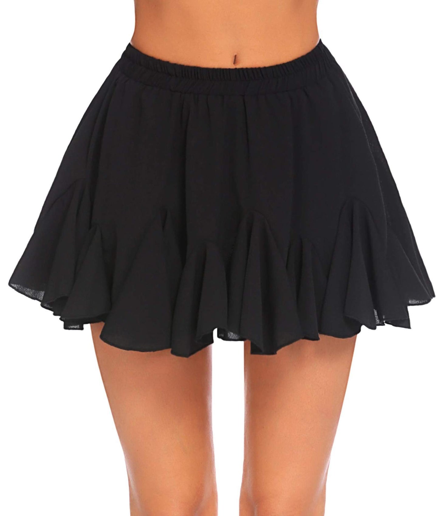 Damen Volantrock mit floralem Muster und elastischem Bund Stalluxe