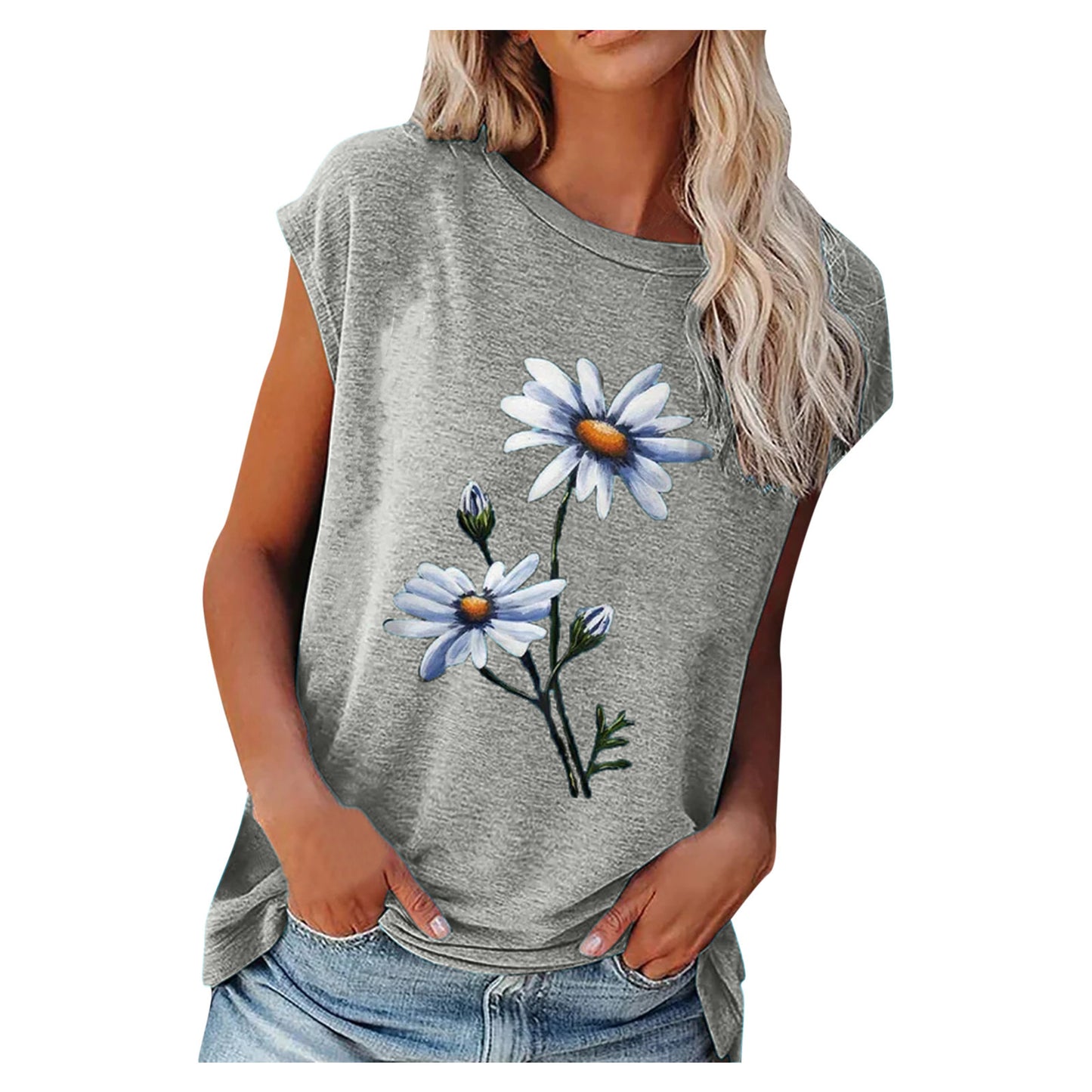 Damen Entspanntes Sommeroberteil mit floralem Design Stalluxe
