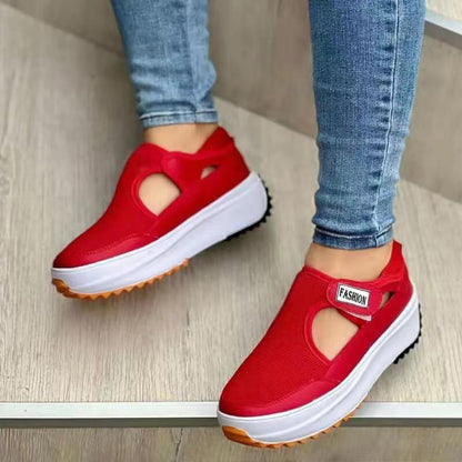 Damen trendige Slip-On Sneakers mit rutschfester Sohle und atmungsaktiver Mesh-Oberfläche Stalluxe