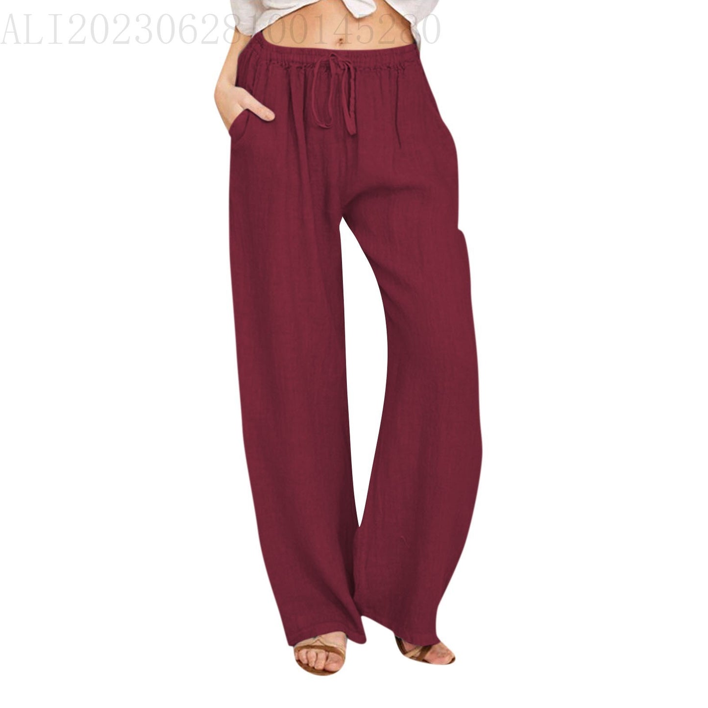 Damen weite Leinenhose Stalluxe