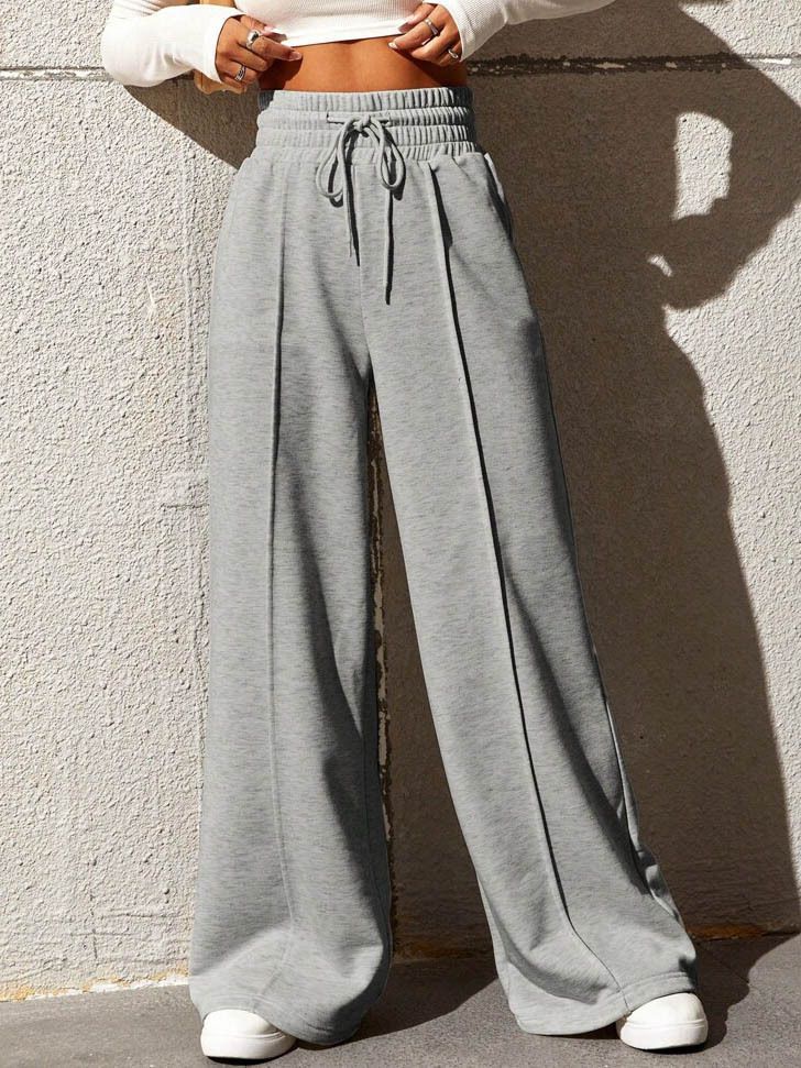 Damen Bequeme und elegante Lounge-Hose mit hohem Bund und praktischen Taschen Stalluxe