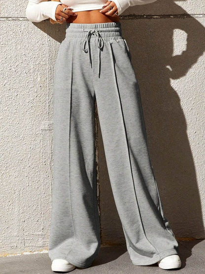 Damen Bequeme und elegante Lounge-Hose mit hohem Bund und praktischen Taschen Stalluxe