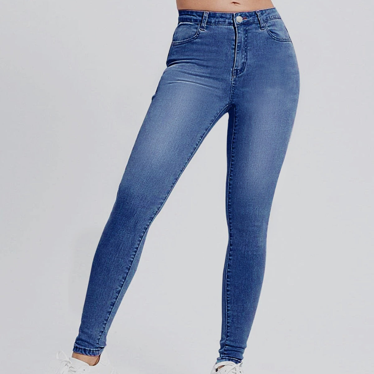 Damen Hochtaillierte Skinny Jeans mit komfortablem Stretch Stalluxe