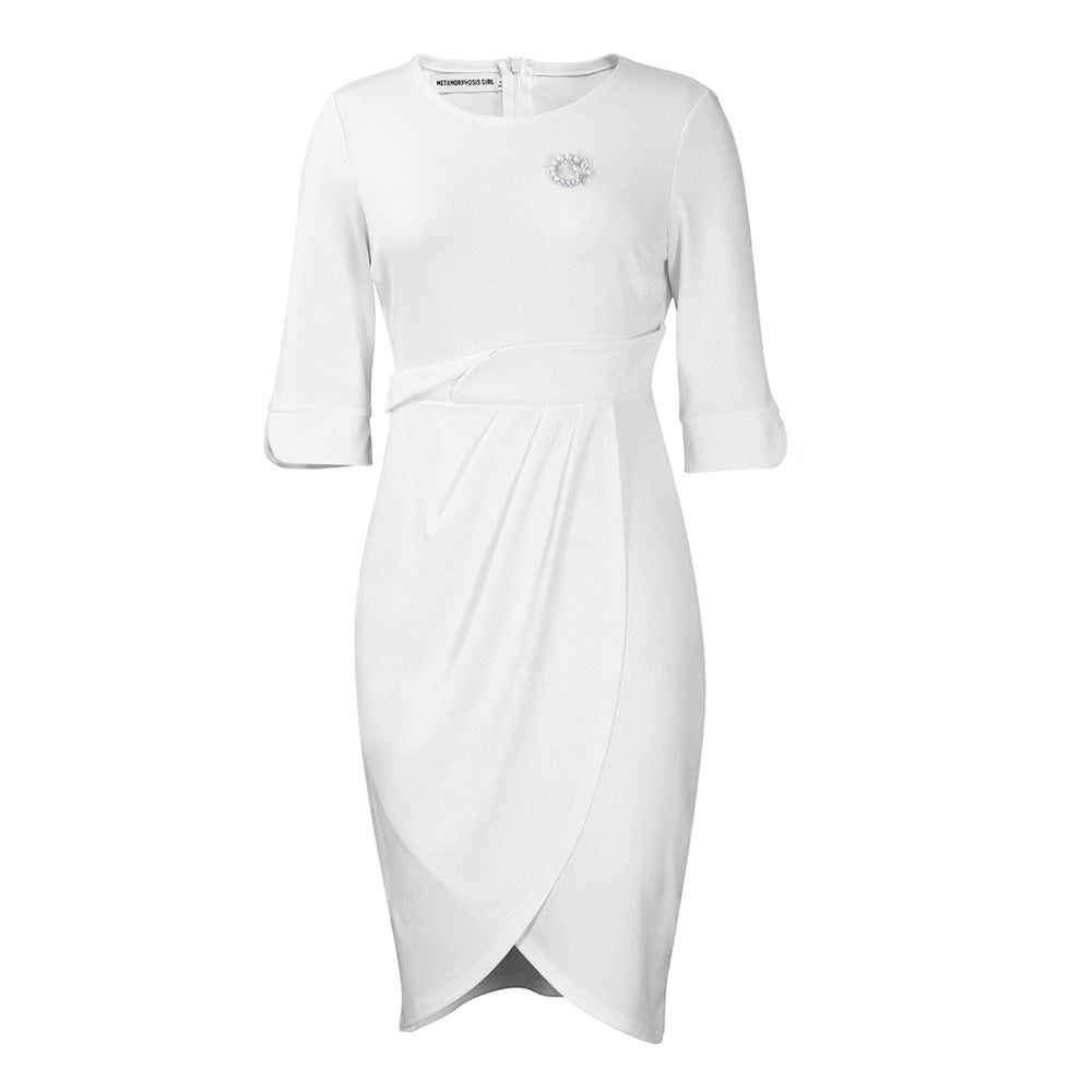Damen Midikleid mit elegantem Wickeldetail und raffinierter Taillierung Stalluxe