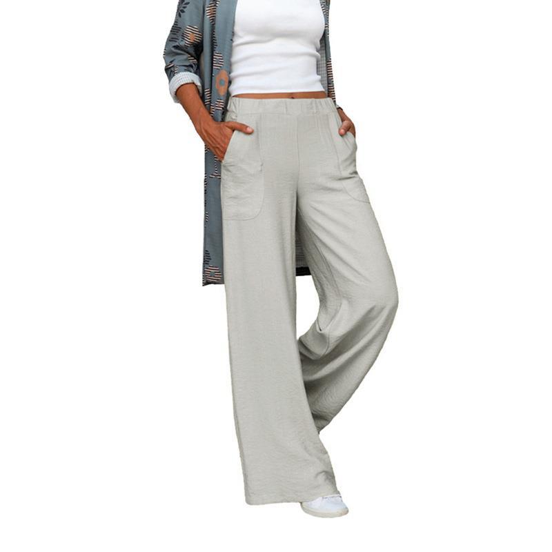 Damen Weite Freizeithose mit elastischem Bund und praktischen Seitentaschen Stalluxe