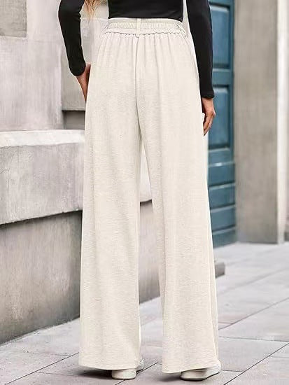 Damen Weite Stoffhose mit hochgezogenem Taillenbund und praktischen Eingrifftaschen Stalluxe