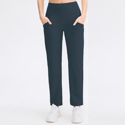 Damen Bequeme Sporthose mit hohem Bund und praktischen Seitentaschen Stalluxe