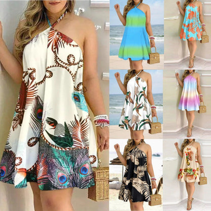 Damen Sommerkleid im lockeren Schnitt mit floralem Design Stalluxe
