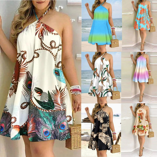 Damen Sommerkleid im lockeren Schnitt mit floralem Design Stalluxe