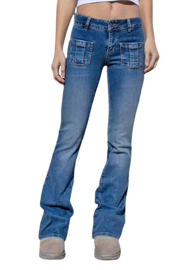 Damen Bootcut Jeans mit praktischen Taschen Stalluxe