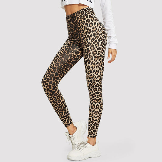 Damen Elegante Leggings im modischen Leopardenmuster Stalluxe