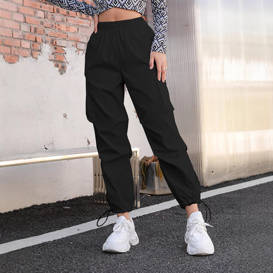 Damen Cargo-Hose mit praktischen Seitentaschen und elastischem Bund Stalluxe
