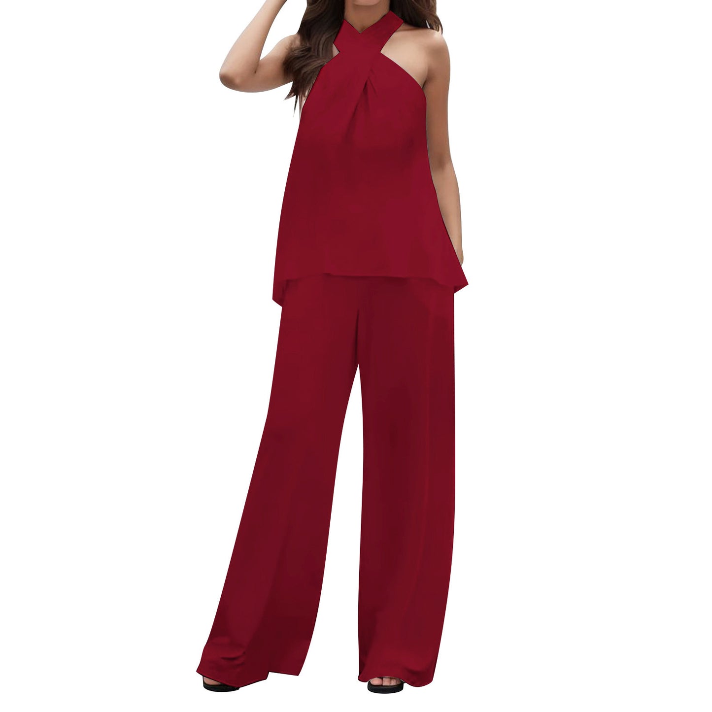 Damen Elegantes und luftiges Jumpsuit mit recyceltem Stoff Stalluxe