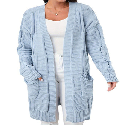 Damen Strickjacke mit strukturiertem Muster und praktischen Taschen Stalluxe