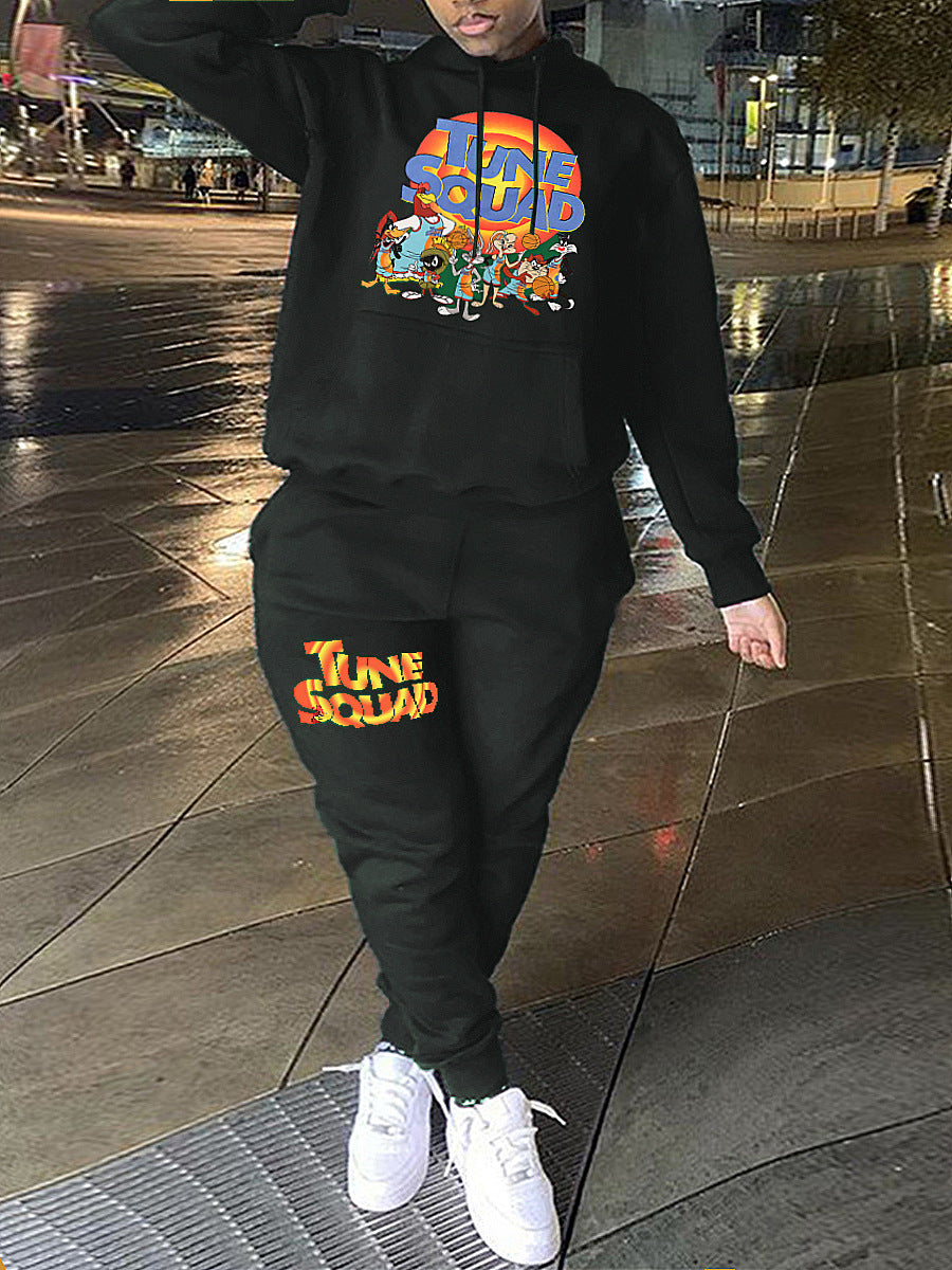 Damen Hoodie und Jogginghose Set mit auffälligem Tuneschrige-Design Stalluxe