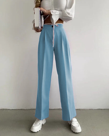 Damen Weite Palazzo-Hose mit elastischem Bund und praktischen Taschen Stalluxe