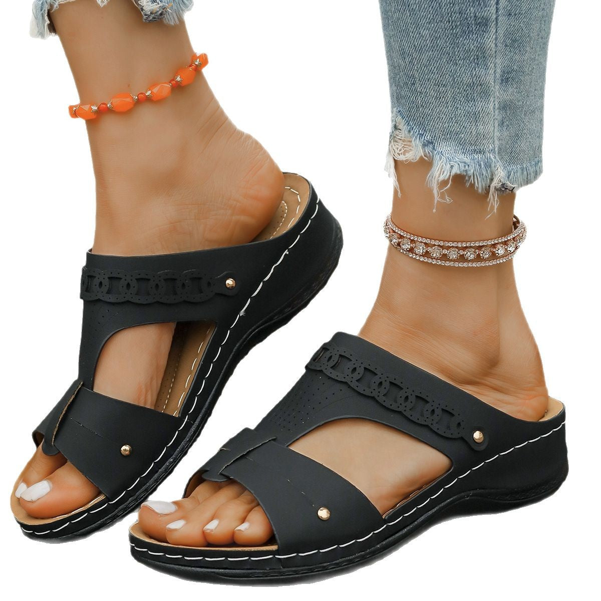 Damen Komfortable Clogs mit elegantem Flecht-Design Stalluxe