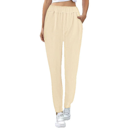 Damen bequeme Freizeithose mit elastischem Bund und Taschen Stalluxe