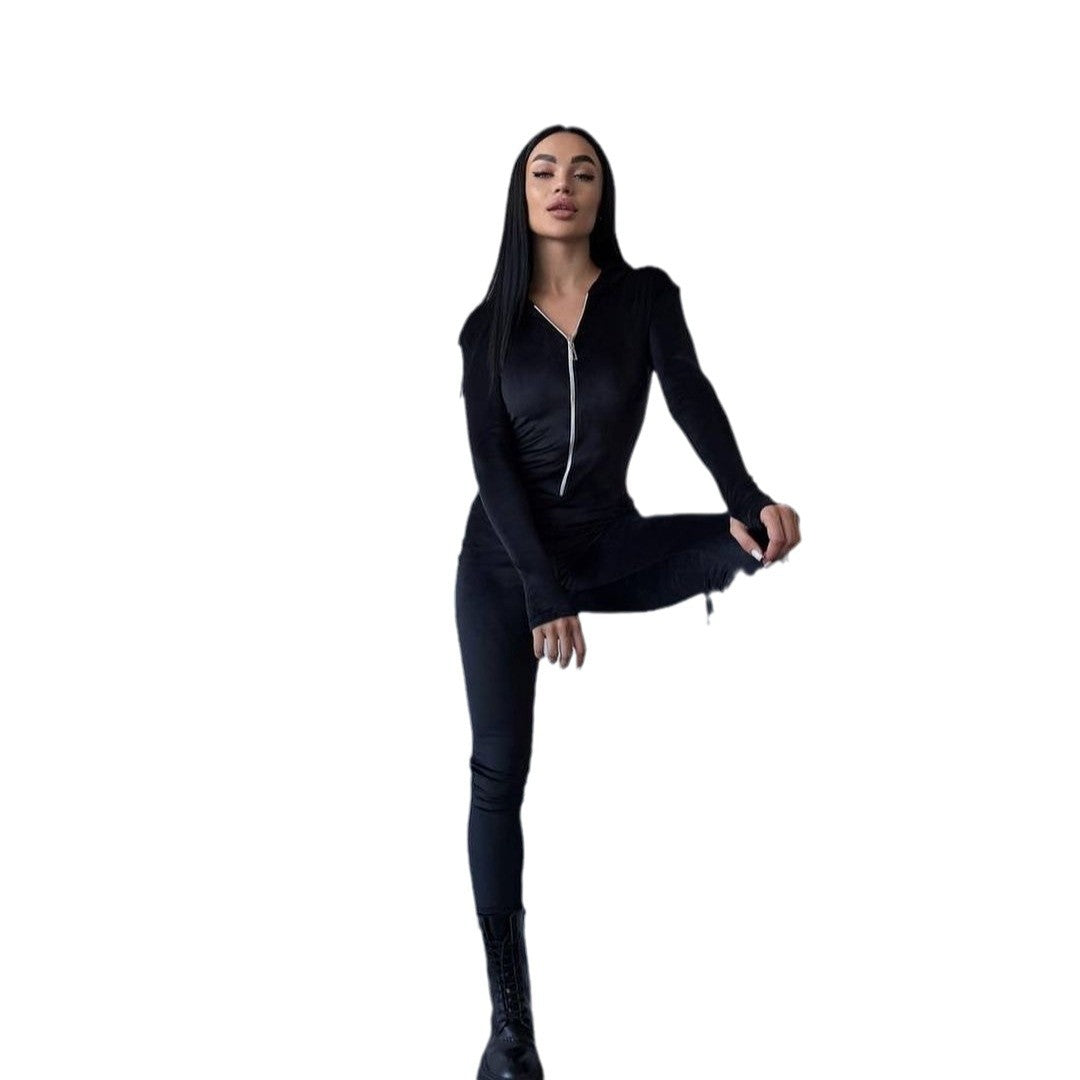 Damen Kapuzenkleid mit funkelndem Bärenmotiv und figurbetonendem Schnitt Stalluxe