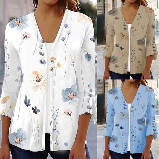 Damen Bluse mit floralen Mustern Stalluxe