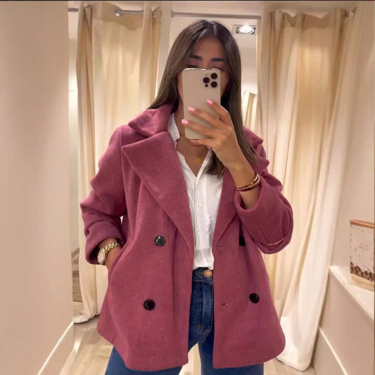 Women's Double-Breasted Peacoat Stalluxe