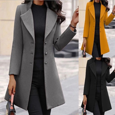 Damen elegante Jacke mit klassischem Detailing und schmaler Silhouette Stalluxe