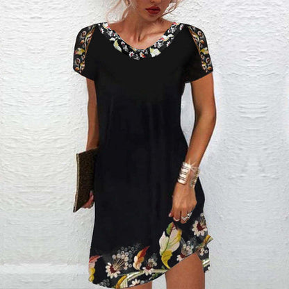 Damen Verspieltes Sommerkleid mit Blumenmuster Stalluxe
