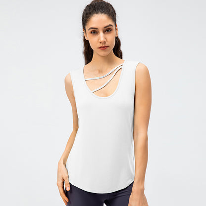 Damen Sportliches Tanktop mit innovativem Doppelträgerdesign Stalluxe
