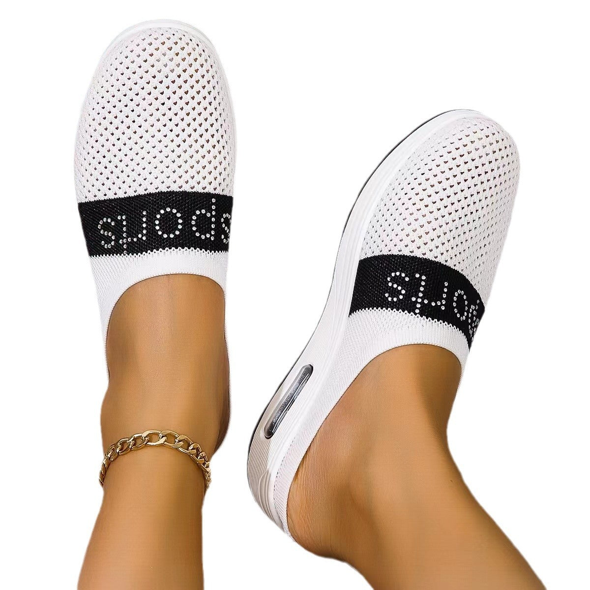 Damen Sportliche Slip-On Clogs mit atmungsaktivem Mesh-Obermaterial und flexiblem Fußbett Stalluxe