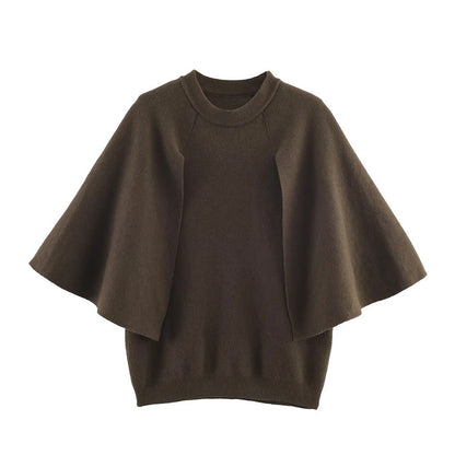 Damen elegantes Oversize-Pullover mit weitem Pfennigkragen Stalluxe