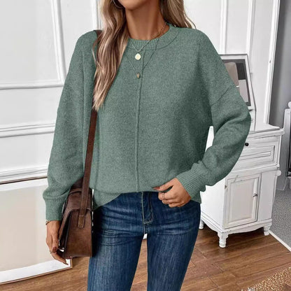 Damen Bequemer und stilvoller Oversized Pullover mit langen Ärmeln Stalluxe