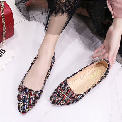 Damen elegante Slip-On Ballerinas mit modischem Webdesign Stalluxe