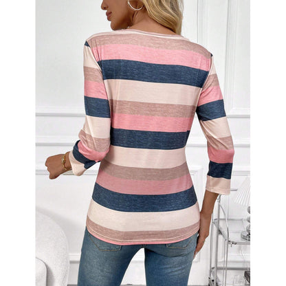 Damen Langarmshirt mit modischen Streifen Stalluxe