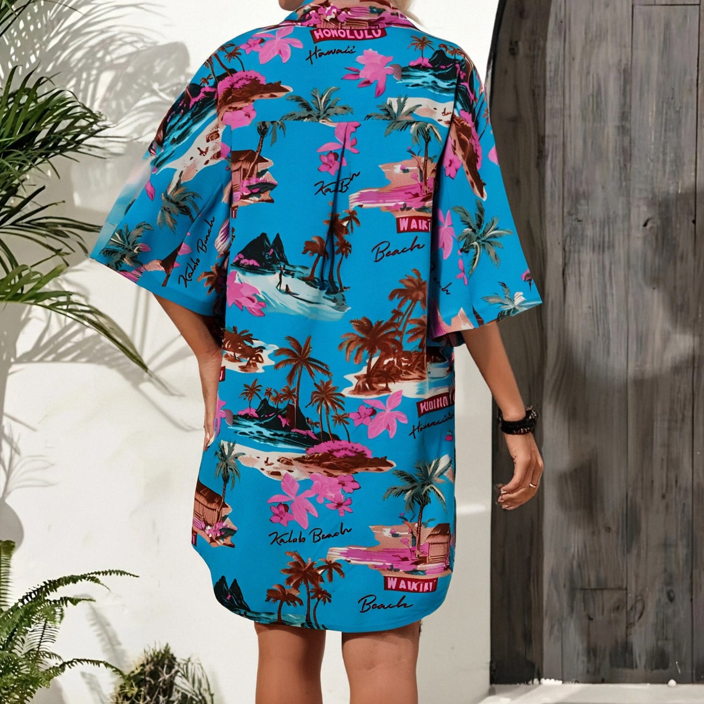 Damen Sommerliches Freizeitkleid mit farbenfrohem Blumenmuster und legerem Schnitt Stalluxe
